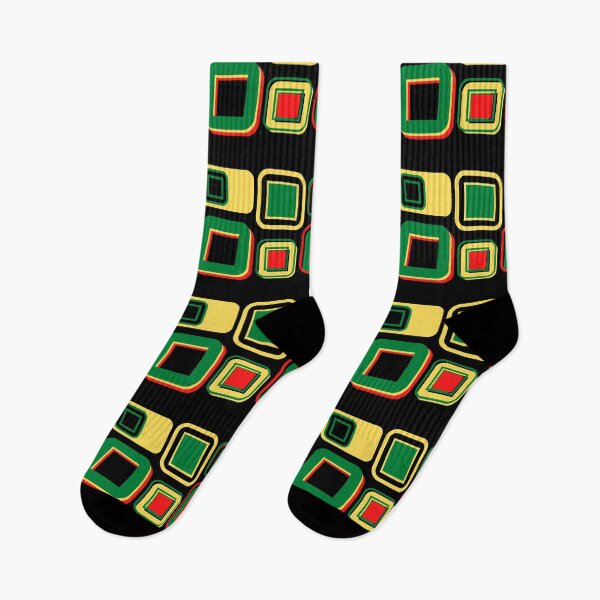 Item preview, KENTE INSPIRED SQUARES - BLACK designed and sold by HillTopView.