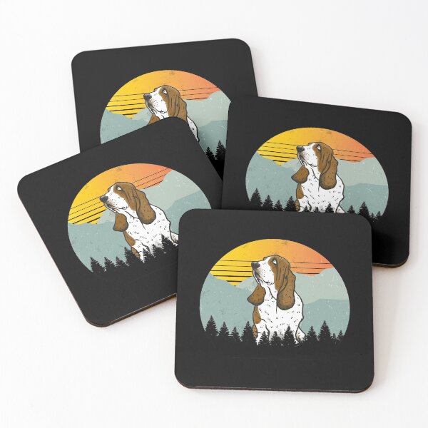 Item preview, Retro Sun Basset Hound Dog Gift  designed and sold by Guarddogdrive.