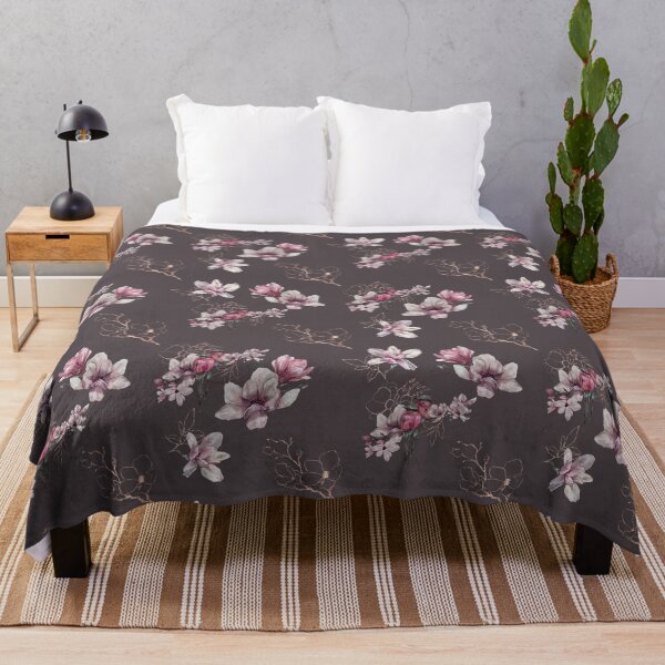 Item preview, Beautiful Pink Dark Brown, Rose Gold Line Art, Floral Pattern designed and sold by Jaydee001.