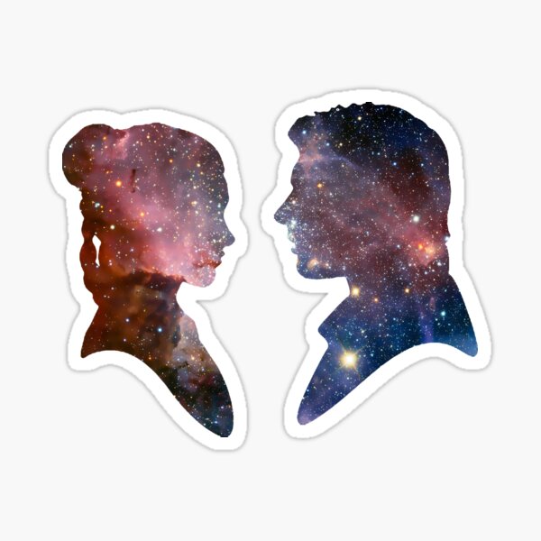 Vista previa del artículo con la obra «Han y Leia - Galaxy», diseñado y vendido por wolfeman.