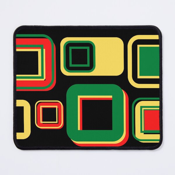 Item preview, KENTE INSPIRED SQUARES - BLACK designed and sold by HillTopView.