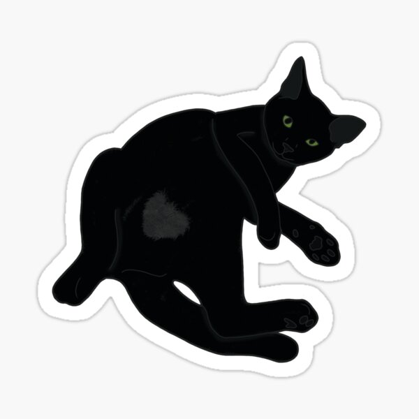 Pin-Up Cat - Black Cat Sticker