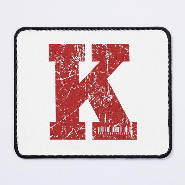 Item preview, Red Grunge Monogram Letter "K" I Am Unique designed and sold by SunnyStreet.