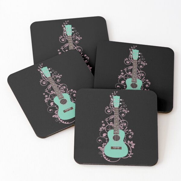 Item preview, Surf Green Ukulele Flowering Vines designed and sold by nightsworthy.
