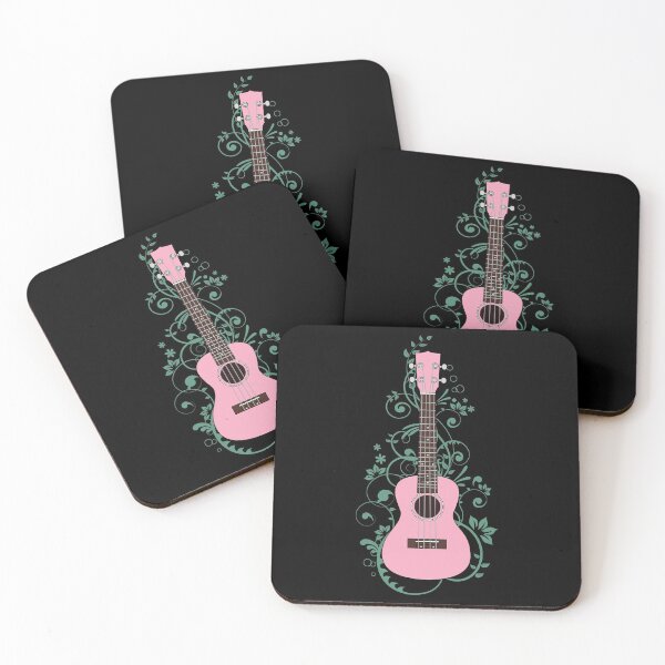 Item preview, Pink Ukulele Flowering Vines designed and sold by nightsworthy.