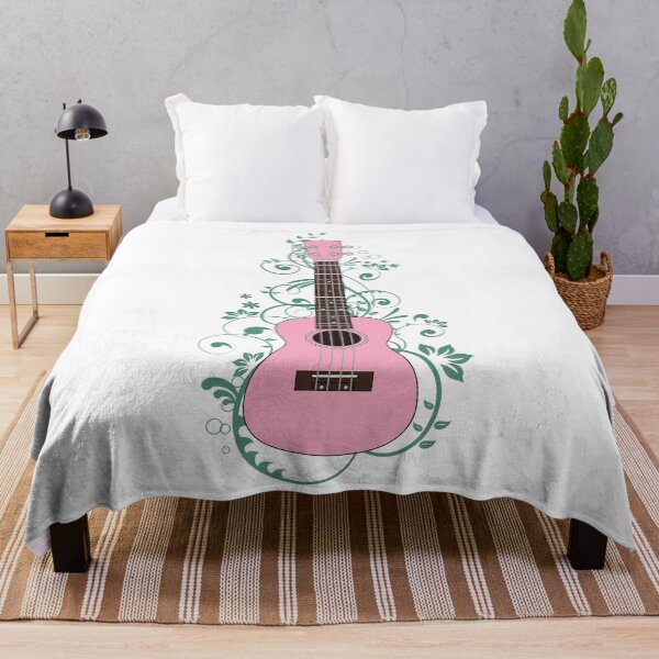 Item preview, Pink Ukulele Flowering Vines designed and sold by nightsworthy.