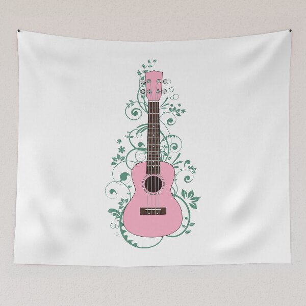 Item preview, Pink Ukulele Flowering Vines designed and sold by nightsworthy.