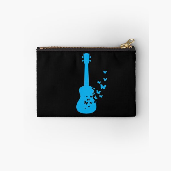 Item preview, Ukulele Silhouette Turning Into Butterflies Blue designed and sold by nightsworthy.