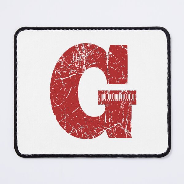 Item preview, Red Grunge Monogram Letter "G" I Am Unique designed and sold by SunnyStreet.