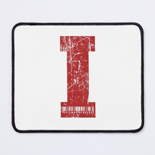 Item preview, Red Grunge Monogram Letter "I" I Am Unique designed and sold by SunnyStreet.