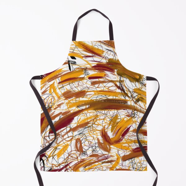 Item preview, Gold Maroon Black Orange Colorful Abstract Art Scribble Print Pattern Design designed and sold by hopecope.