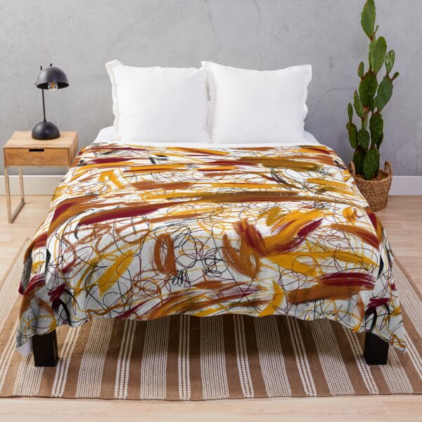 Item preview, Gold Maroon Black Orange Colorful Abstract Art Scribble Print Pattern Design designed and sold by hopecope.