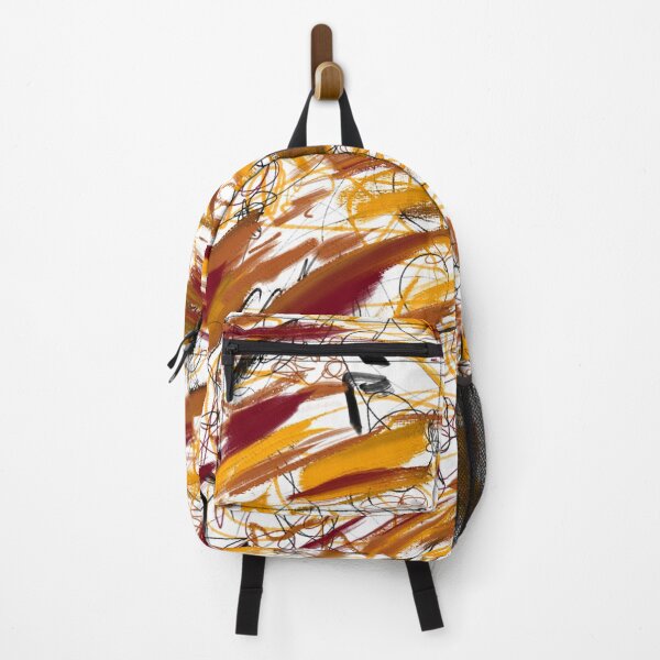 Item preview, Gold Maroon Black Orange Colorful Abstract Art Scribble Print Pattern Design designed and sold by hopecope.