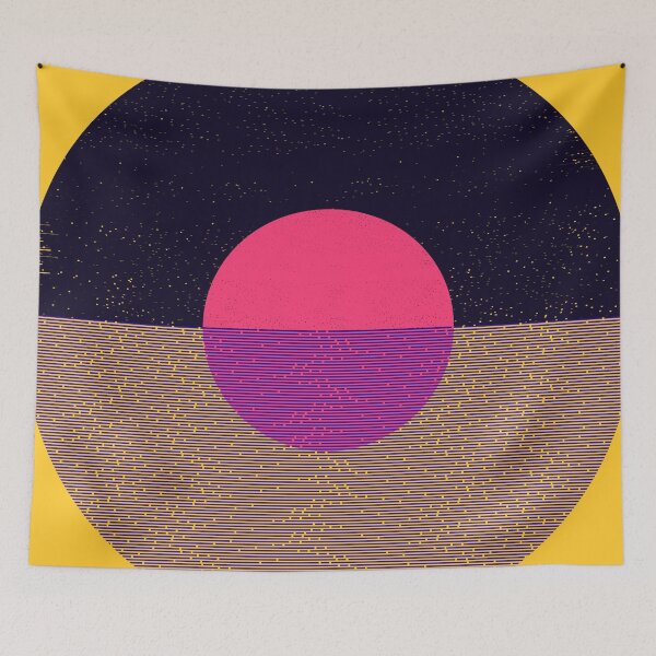 Item preview, Abstract Geometric Sunset Art - Modern Abstract Geometric Art designed and sold by jacnotjac.