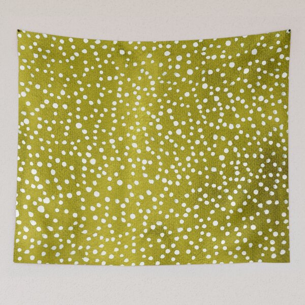 Item preview, Infinite Web White Dots Over Olive designed and sold by studioanalog.
