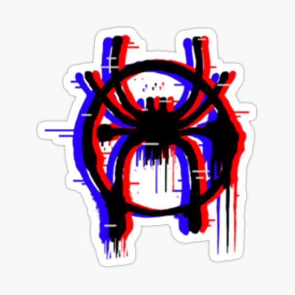 3D Spiderverse Logo Sticker