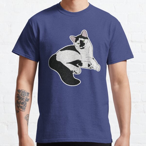 Pin-Up Cat - Black and White Cat Classic T-Shirt