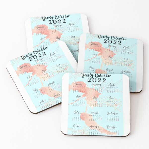 Item preview, Yearly Calendar for 2022 Coffee Splatter Theme designed and sold by Megan Nicole Czerwinski.