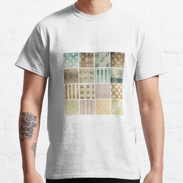 Four Squares (Tan & White Pattern) Kids T Shirt by LXLBX8