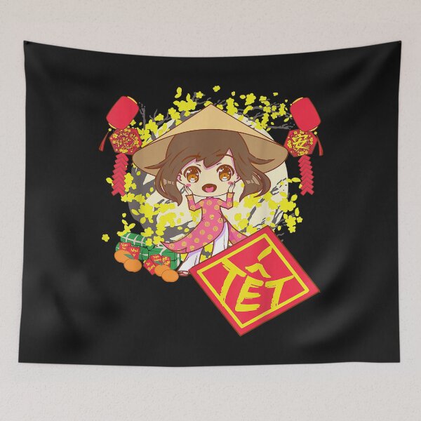 Item preview, Tet Chibi - Kawaii Girl - Vietnamese Kids Lunar New Year designed and sold by Nena12312.