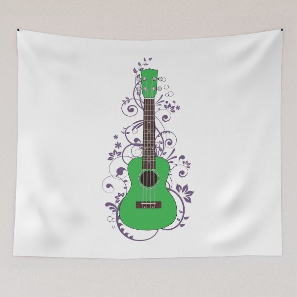 Item preview, Green Ukulele Flowering Vines designed and sold by nightsworthy.