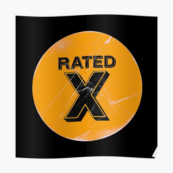 "Rated X Retro VHS Sticker" Poster by wildeyemovies Redbubble