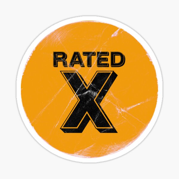 RATED R - Retro Video Rental Sticker