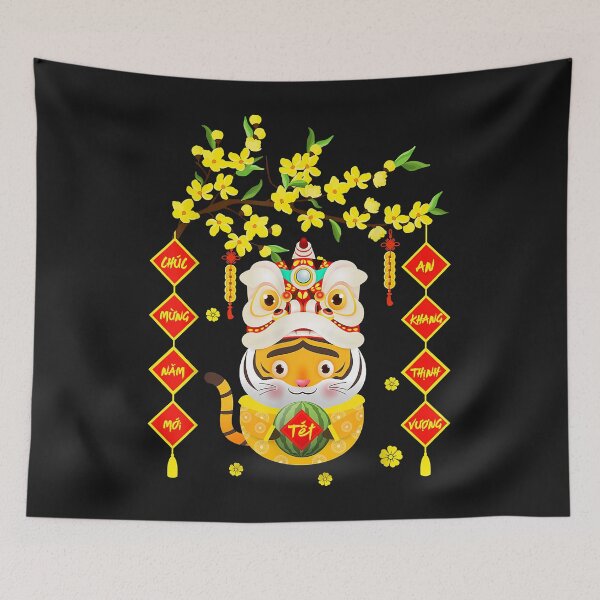 Item preview, Vietnamese Lunar New Year 2022 Tiger Kids Toddlers Family designed and sold by Nena12312.