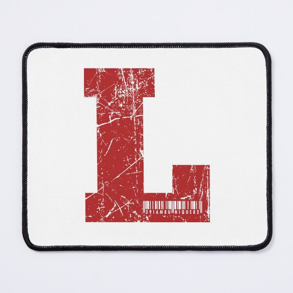 Item preview, Red Grunge Monogram Letter "L" I Am Unique designed and sold by SunnyStreet.