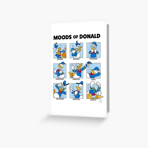 Moods Of Donald Duck Box  Greeting Card