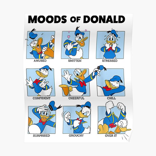 Moods Of Donald Duck Box Poster