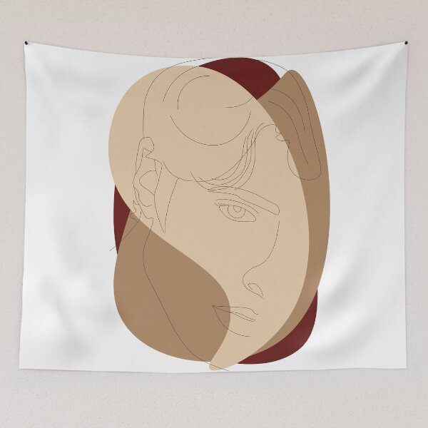 Item preview, M.F. Line Art Portrait designed and sold by lauren paulin.