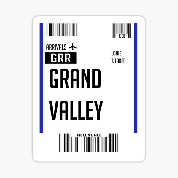 grand-valley-state-university-boarding-pass-sticker-for-sale-by-becca