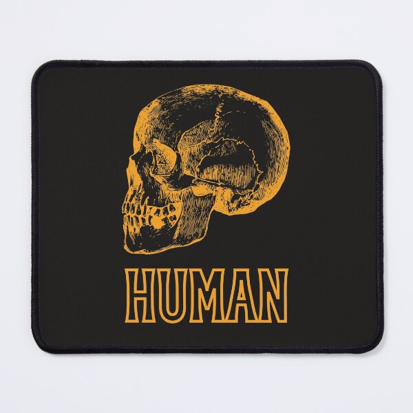 Item preview, Simply Human Orange Skull I am Human Self-Awareness Mindfulness Design designed and sold by LGbubble.