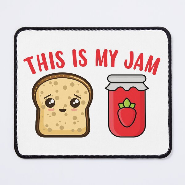 Item preview, This Is My Jam Kawaii Bread And Strawberry Jam designed and sold by Designs By David.