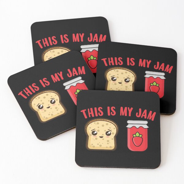 Item preview, This Is My Jam Kawaii Bread And Strawberry Jam designed and sold by Designs By David.