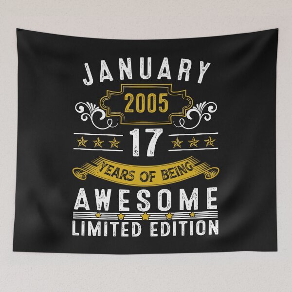 Item preview, 17 Year Old Awesome Since January 2005 Gifts 17th Birthday designed and sold by Nena12312.