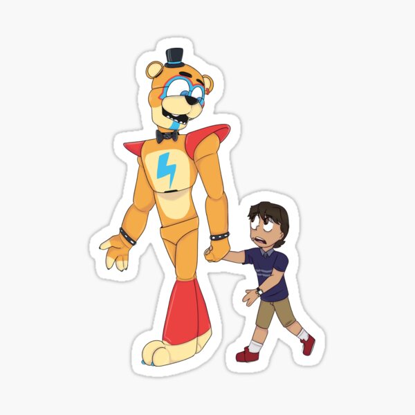 Gregory (FNAF Security Breach) Sticker by finksart