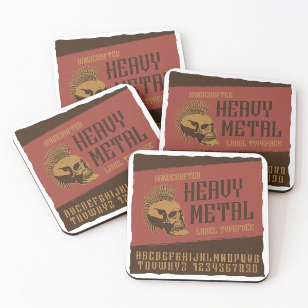 Item preview, Handcrafted Heavy Metal Label Typeface designed and sold by jothi-designers.