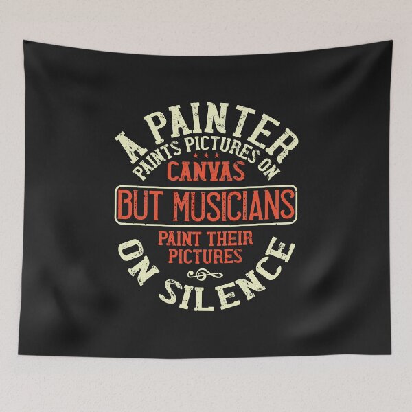 Item preview, A painter paints pictures on canvas. But musicians paint their pictures on silence-01 designed and sold by minadebbieark.
