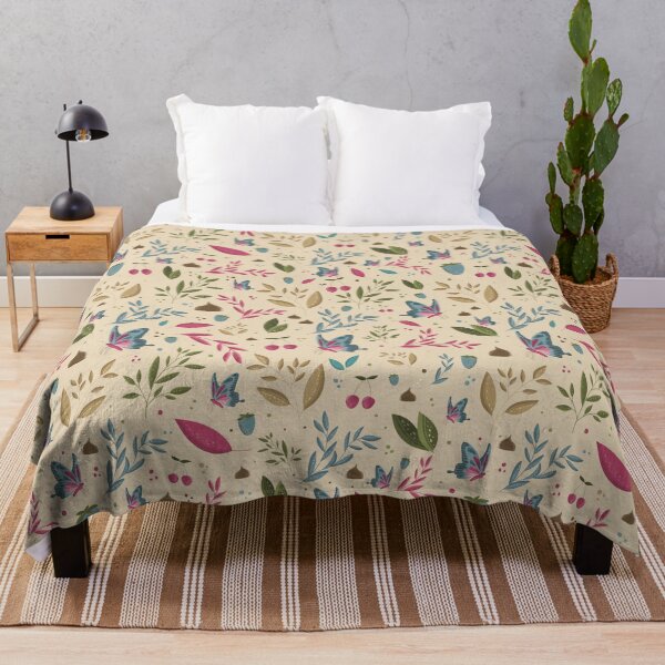 Item preview, Teal Magenta Butterflies on Cream designed and sold by OranelloDesigns.