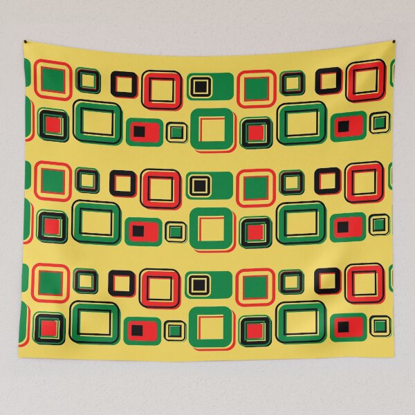 Item preview, KENTE INSPIRED SQUARES - YELLOW designed and sold by HillTopView.