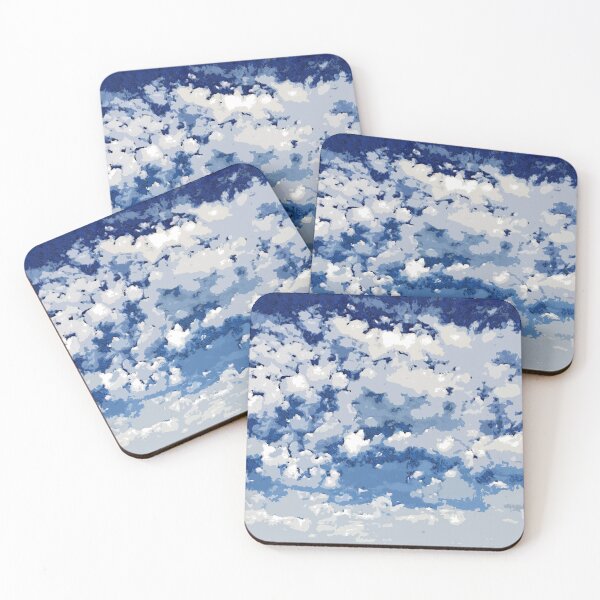 Item preview, White clouds in the blue sky color art  designed and sold by artdragongift 15.