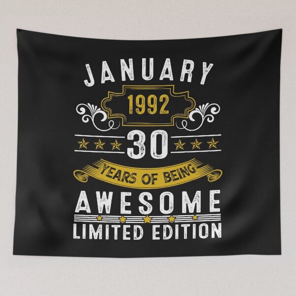 Item preview, 30 Year Old Awesome Since January 1992 Gifts 30th Birthday designed and sold by Nena12312.
