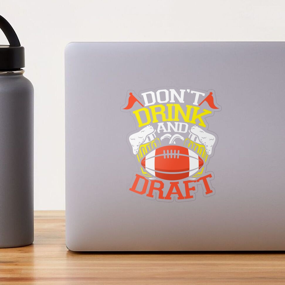 Don't Drink And Draft Fantasy Football Vintage Drink Flask