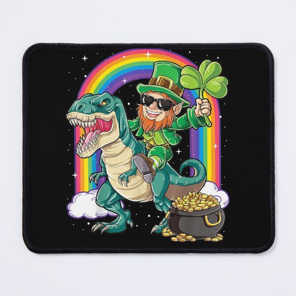 Item preview, Dinosaur St Patricks Day Boys Kids Leprechaun Riding T Rex, Handmade designed and sold by HALLHOCLA.