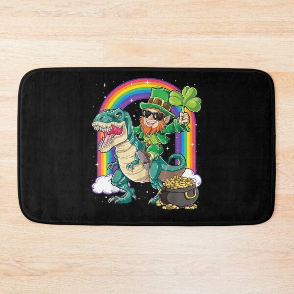 Item preview, Dinosaur St Patricks Day Boys Kids Leprechaun Riding T Rex, Handmade designed and sold by HALLHOCLA.
