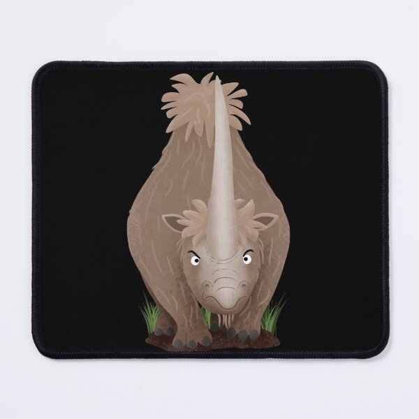 Item preview, Cute woolly rhino elasmotherium cartoon designed and sold by FrogFactory.