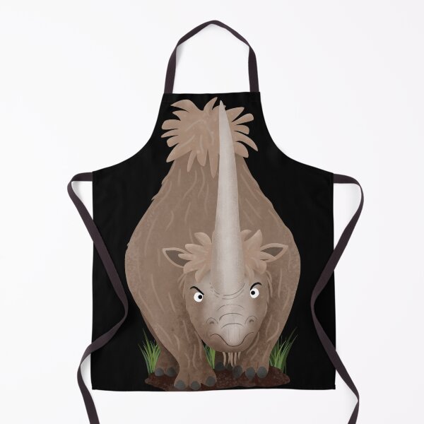 Item preview, Cute woolly rhino elasmotherium cartoon designed and sold by FrogFactory.