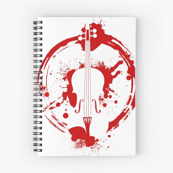 Item preview, Violín elaborado con salpicaduras de tinta roja designed and sold by Muditha88.